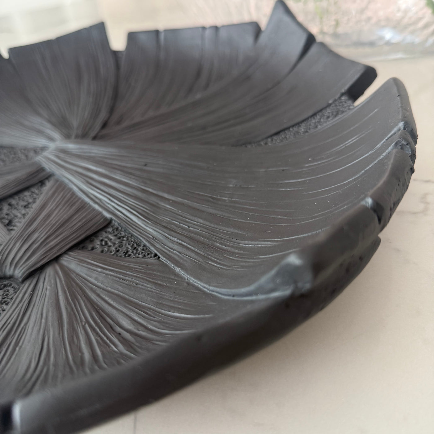 Petal black Decorative bowl / platter - Luscious Homewares