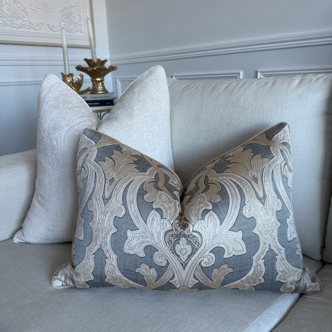 Alia gold smoked cushion