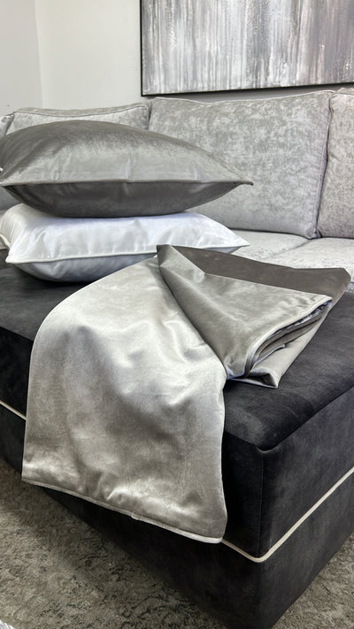 Luxe silver throw 140x200 - Luscious Homewares