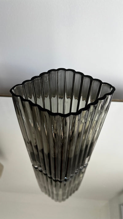 Monica black grey vase