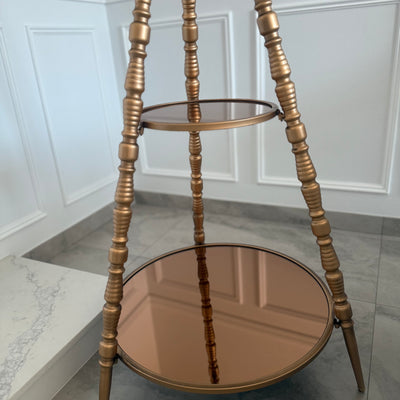 Large gold tripod floor gear clock 186cm - Luscious Homewares