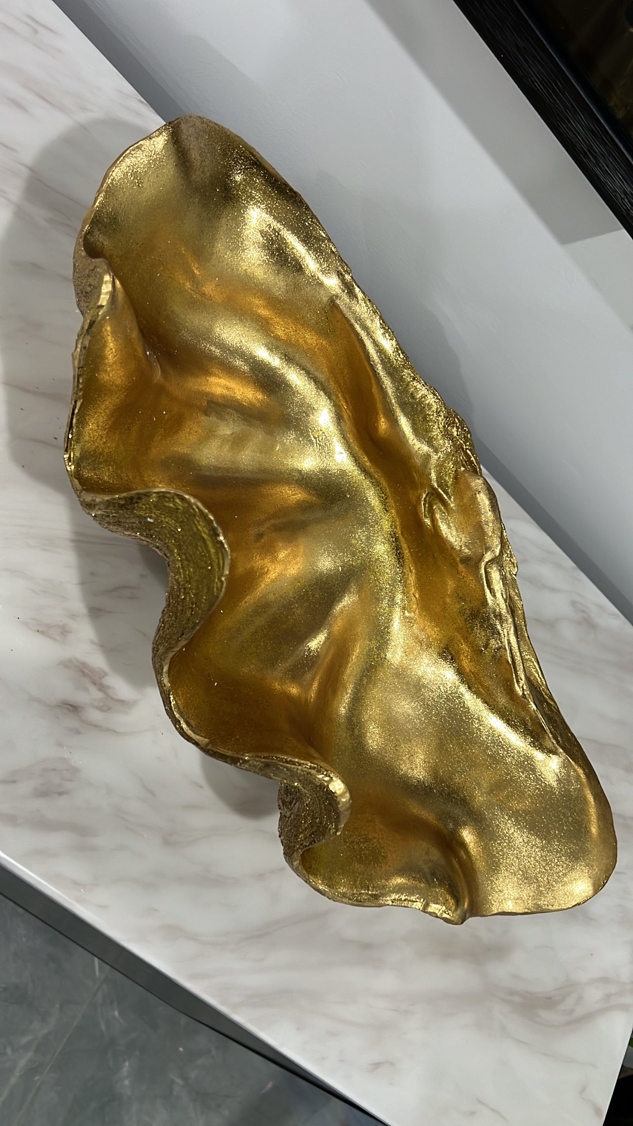Gold XL clam shell - Luscious Homewares