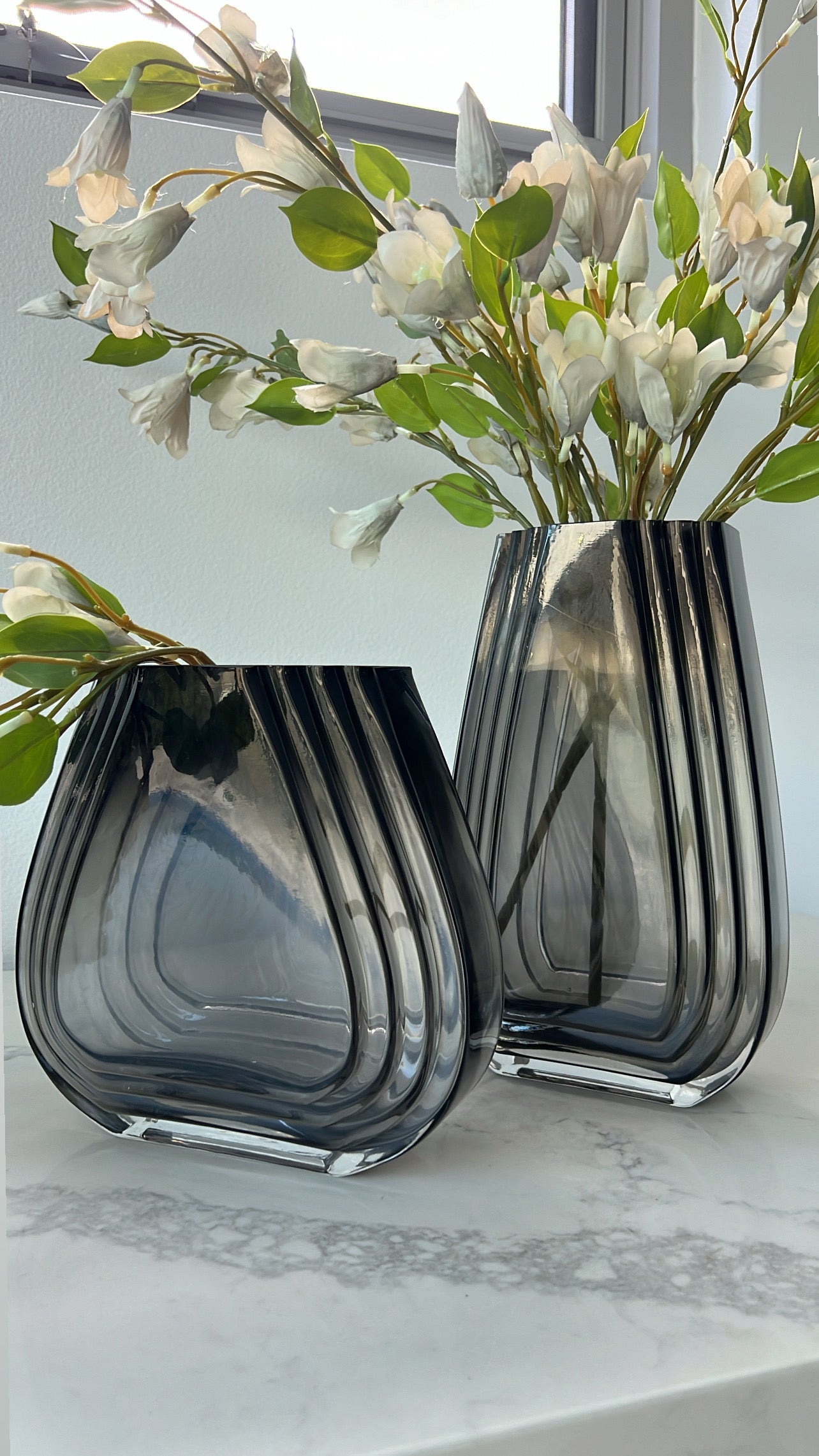 Glaze Smoked glass vase - Luscious Homewares
