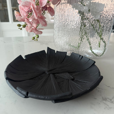 Petal black Decorative bowl / platter - Luscious Homewares