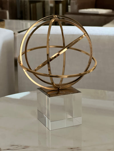 Geometric gold crystal stand - Luscious Homewares