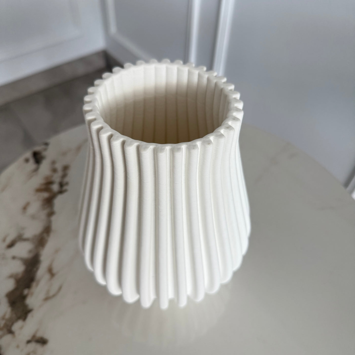 Grace white 3d ceramic vase - Luscious Homewares