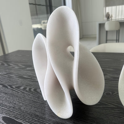 Wave white sculpture - Luscious Homewares