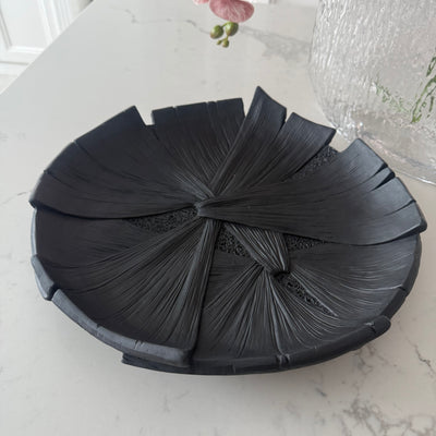 Petal black Decorative bowl / platter - Luscious Homewares