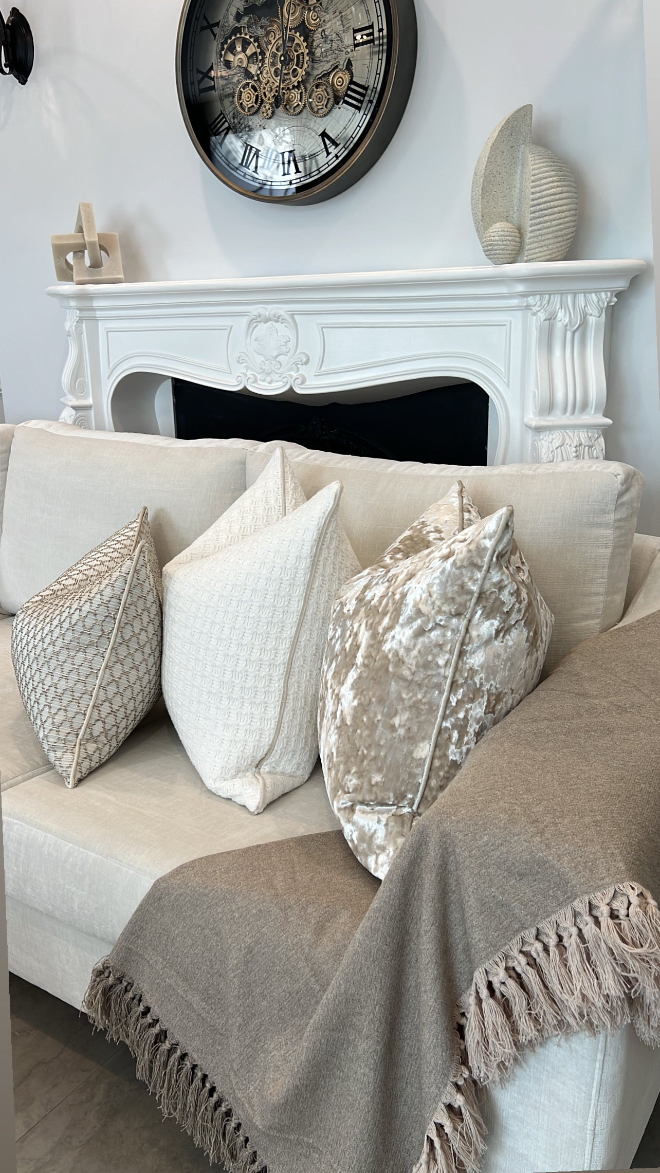 Limited edition Majestical velvet textured cushion - Luscious Homewares