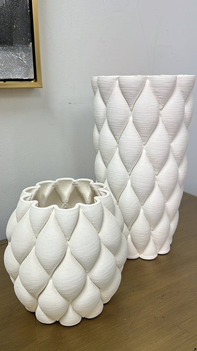 Quilted ceramic vase