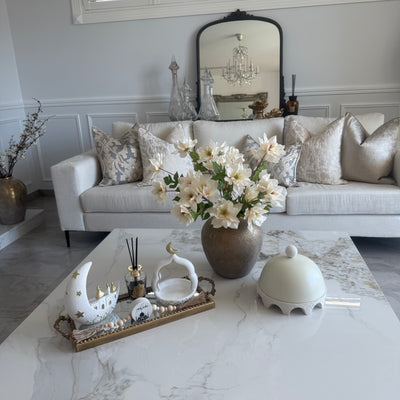 Ramadan gold and white tray ornament