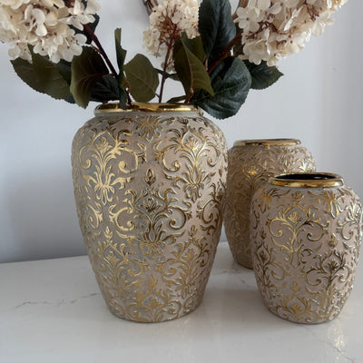 Luxe Fleur gold vase - Luscious Homewares