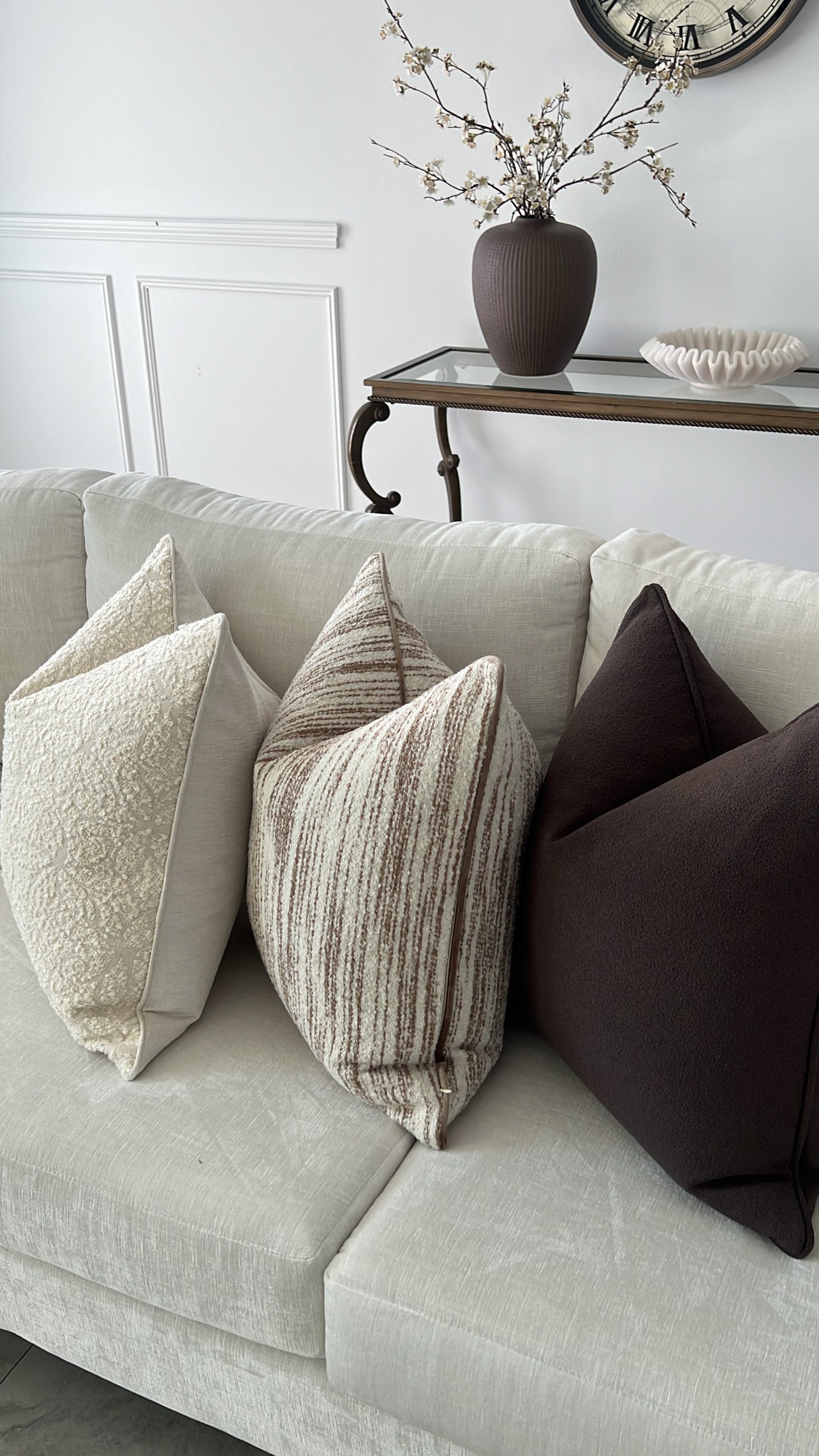Millard Expresso cushion - Luscious Homewares