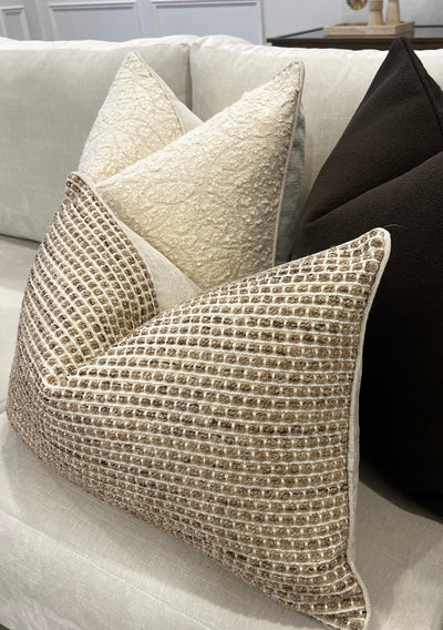 Boucle noughat cushion - Luscious Homewares