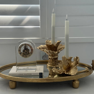 Blossom Gold Candle holder - Luscious Homewares