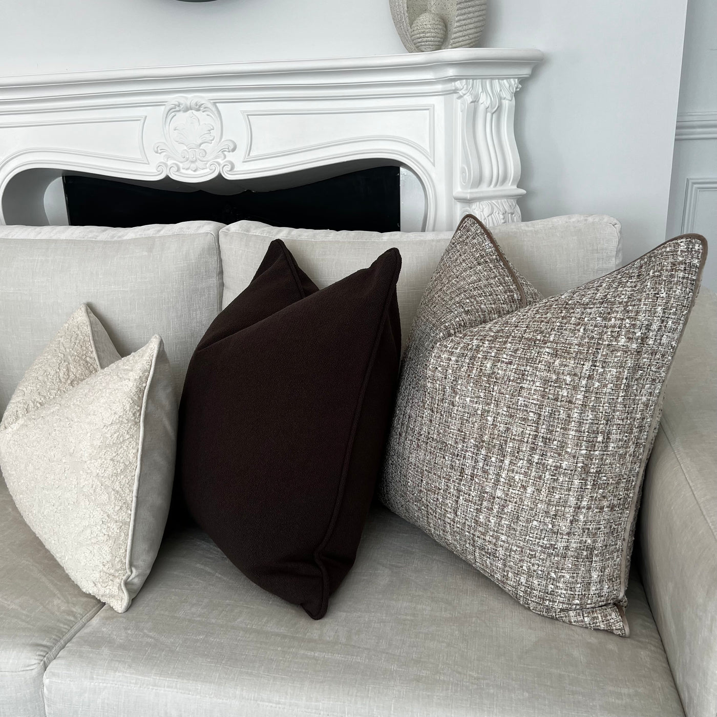 Lara tweed cushion - Luscious Homewares