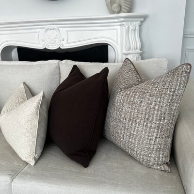 Lara tweed cushion - Luscious Homewares