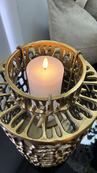 Jayli Gold Lantern vase - Luscious Homewares