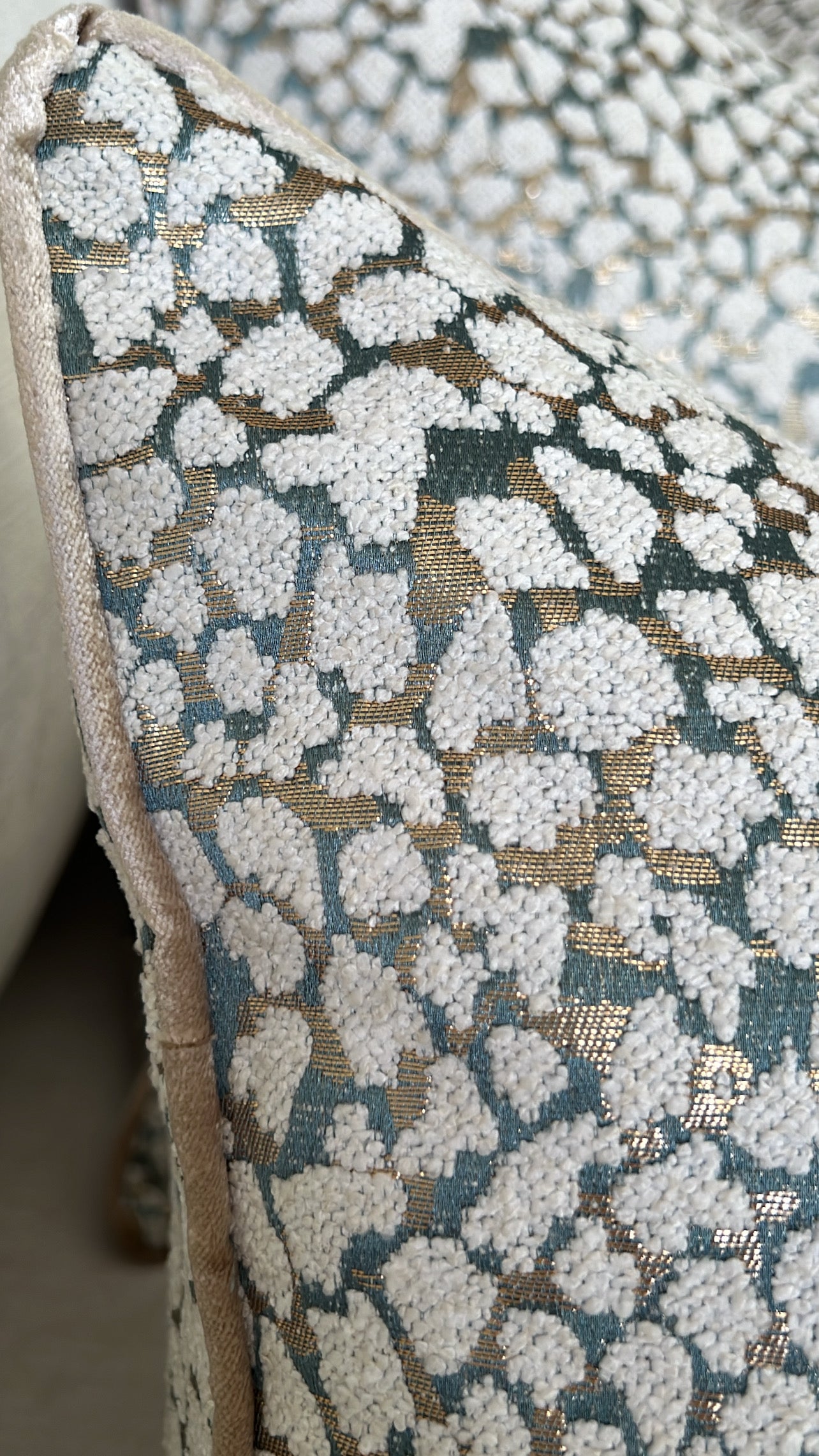 Balmain teal cushion - Luscious Homewares