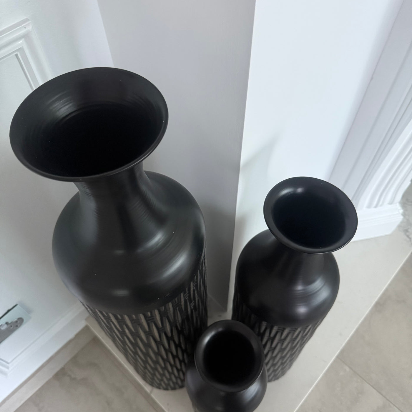 Black large Floor vase - Luscious Homewares
