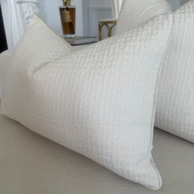 Bianca off white cushion - Luscious Homewares