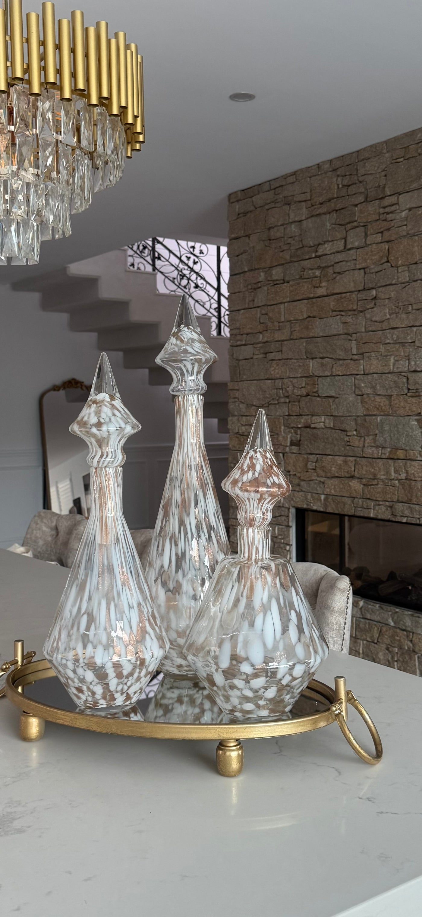 Tamara blown glass jar - Luscious Homewares