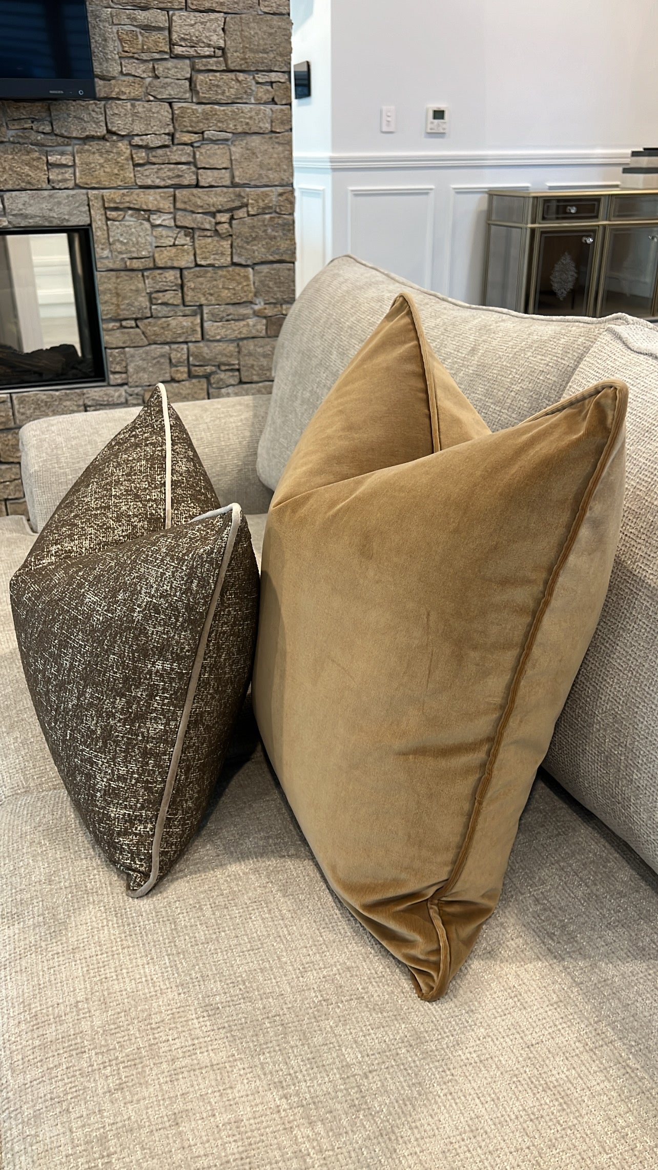Hershy brown cushion - Luscious Homewares