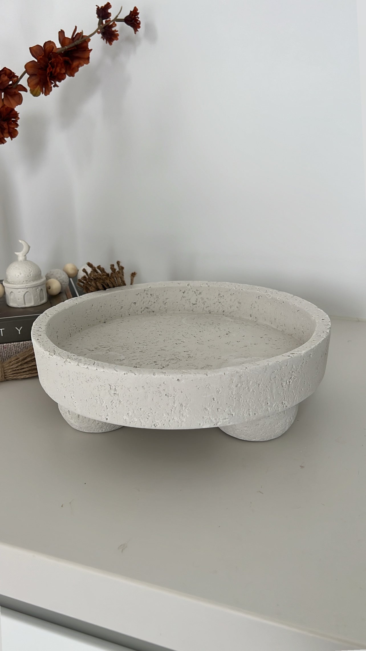 Stone round tray