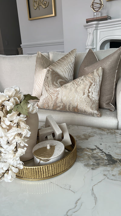 Caramel swirl cushion - Luscious Homewares