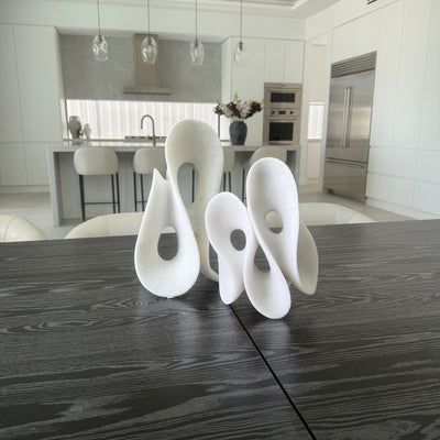 Wave white sculpture - Luscious Homewares