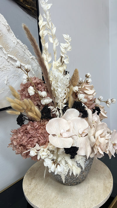 Blushing floral arrangement - Luscious Homewares