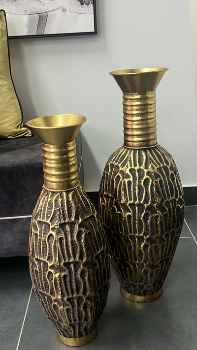 Ramz black and gold Floor vase