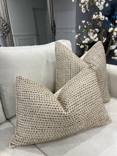 Boucle noughat cushion - Luscious Homewares