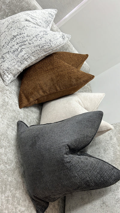 Terrian charcoal cushion - Luscious Homewares