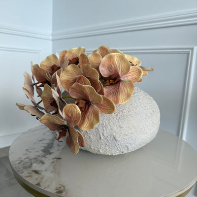 Dusty coffee real touch vein orchid - Luscious Homewares