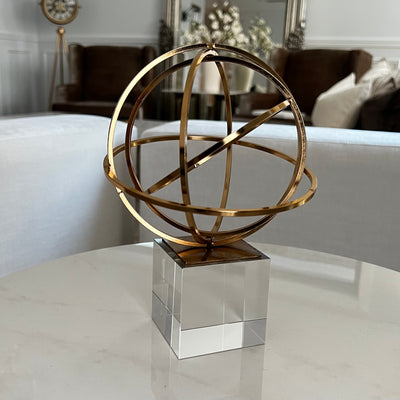 Geometric gold crystal stand - Luscious Homewares