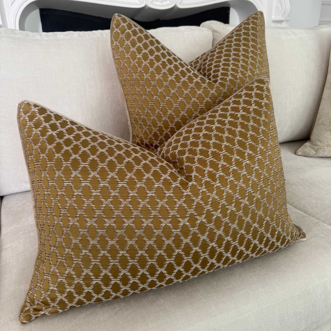 Milana gold cushion - Luscious Homewares