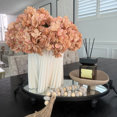 Hydrangeas + 3d print white vase - Luscious Homewares