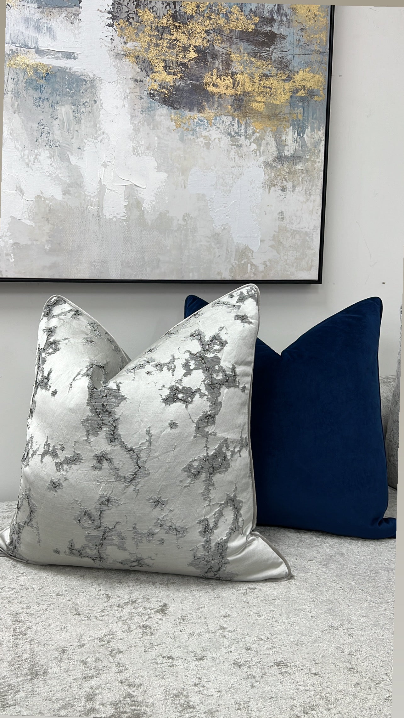 Belmond silver cushion - Luscious Homewares