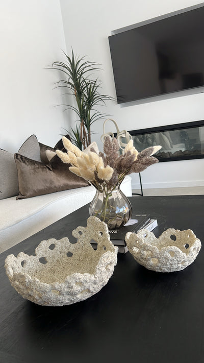 Ribbed glass vase - Luscious Homewares
