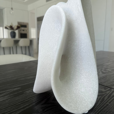 Wave white sculpture - Luscious Homewares