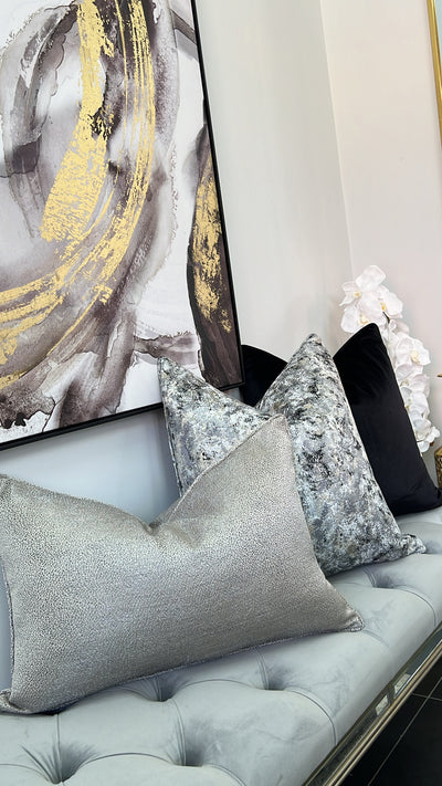 Gracious light pewter cushion - Luscious Homewares