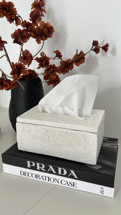 Stone plain tissue box