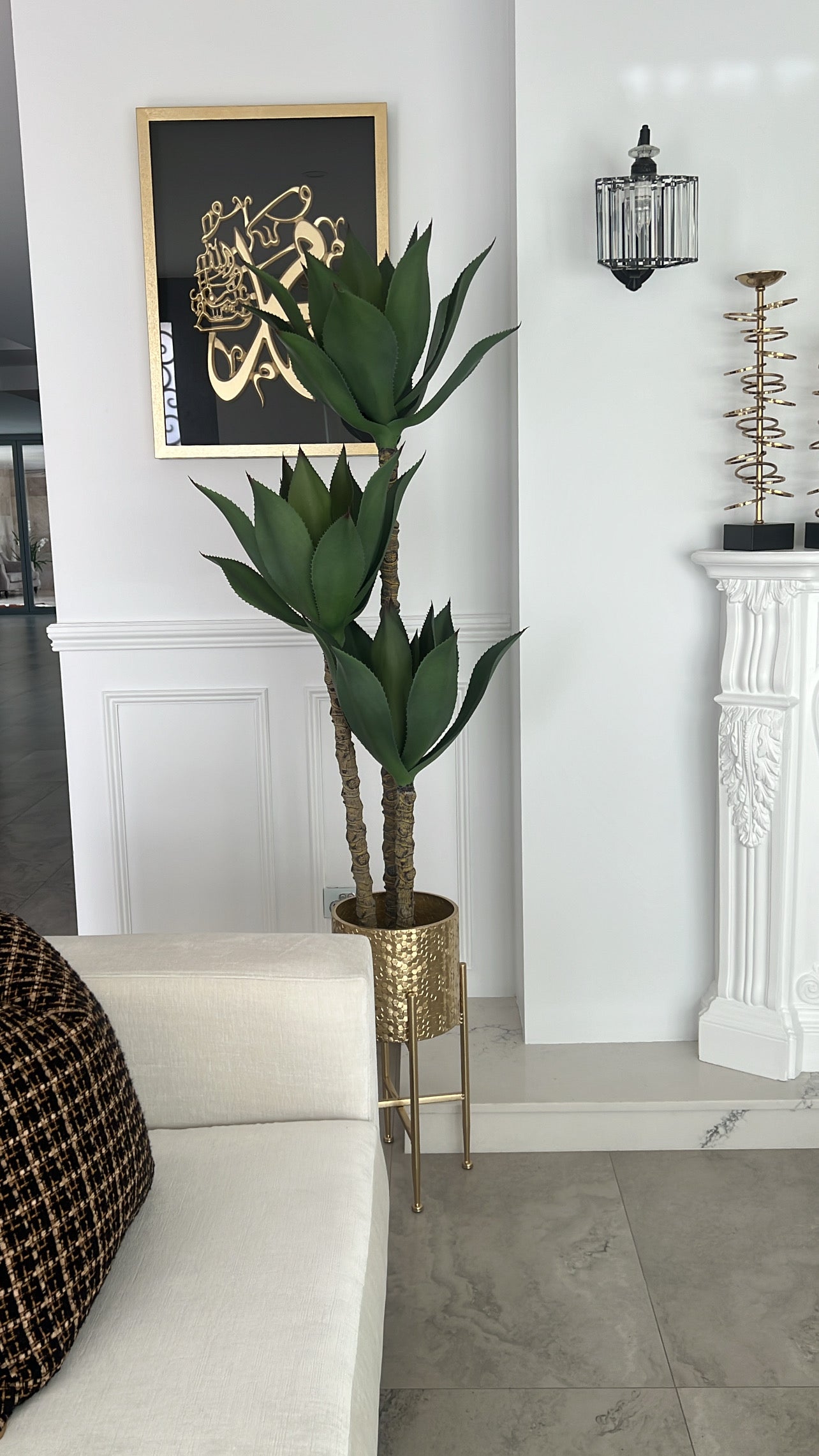Agave succulent green artificial plant tree - Luscious Homewares