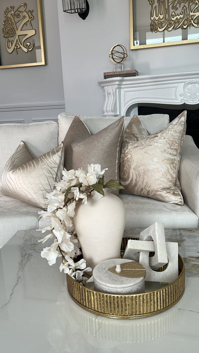 Serpent champagne cushion - Luscious Homewares
