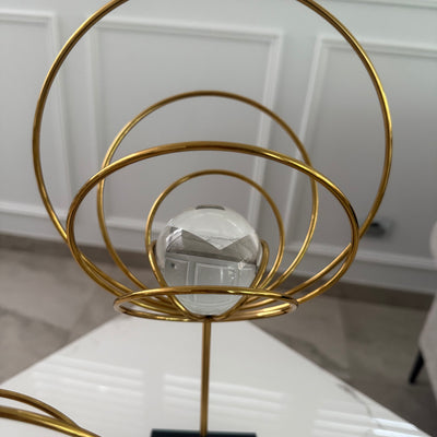 Universal gold crystal decorative stand set of 2 - Luscious Homewares