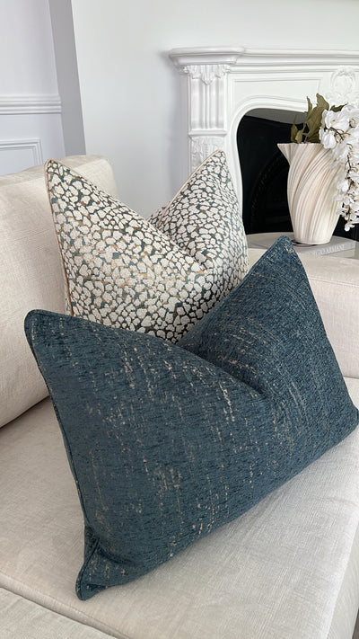 Balmain teal cushion - Luscious Homewares
