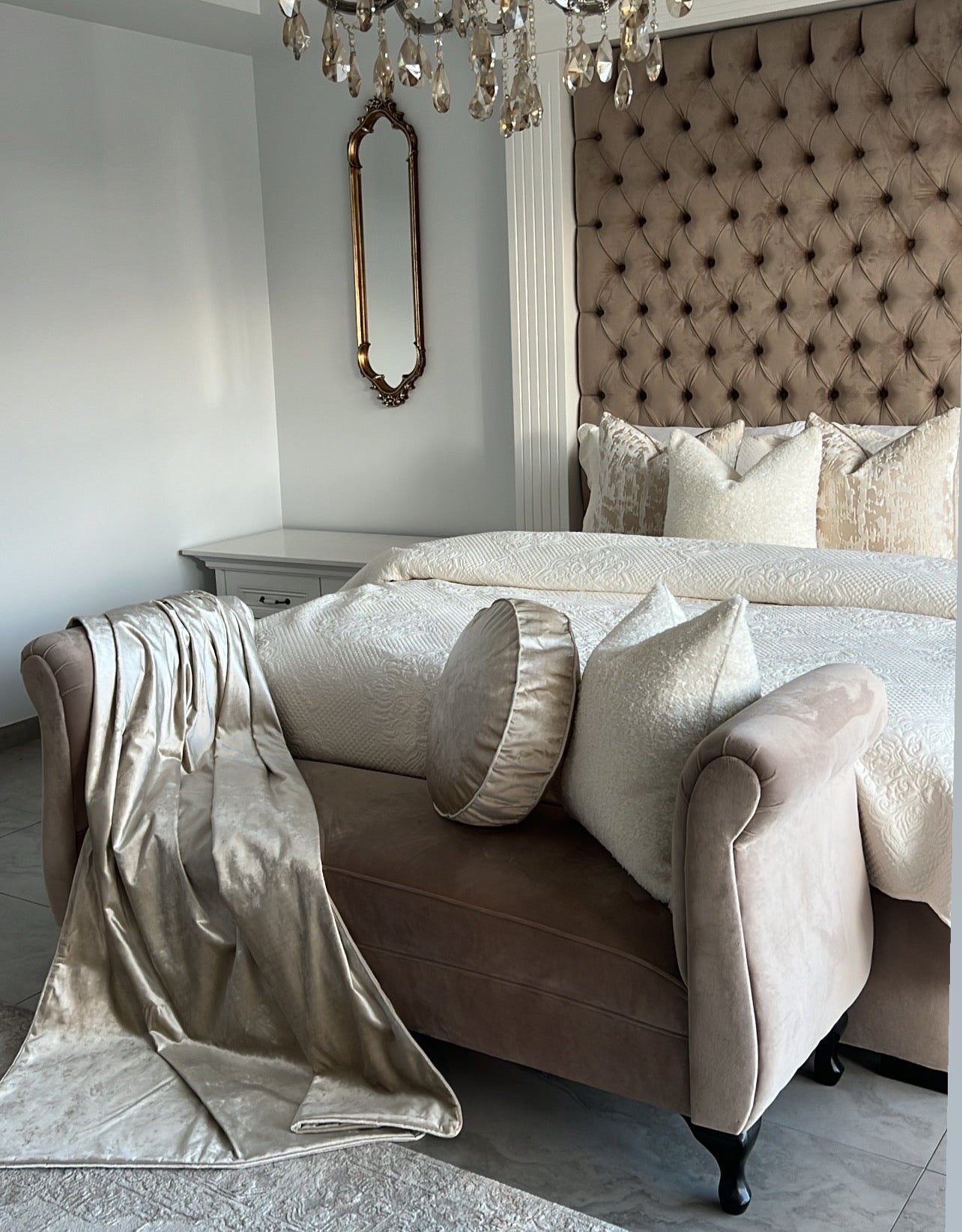 De luxe nude throw 140x220cm - Luscious Homewares
