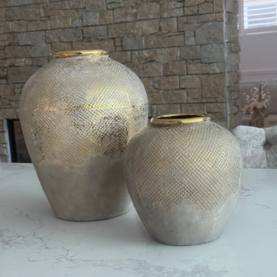 Luxe Mesh gold vase - Luscious Homewares
