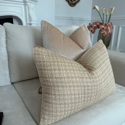 Amara Tweed cushion - Luscious Homewares